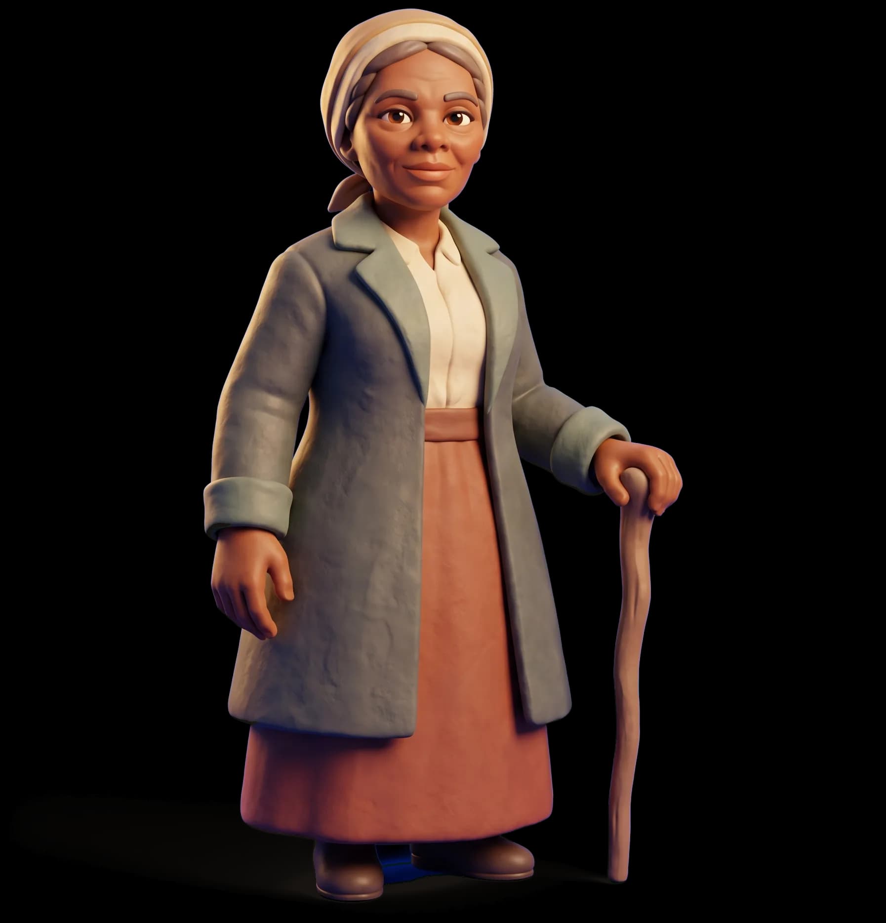 Harriet Tubman as a clay figurine