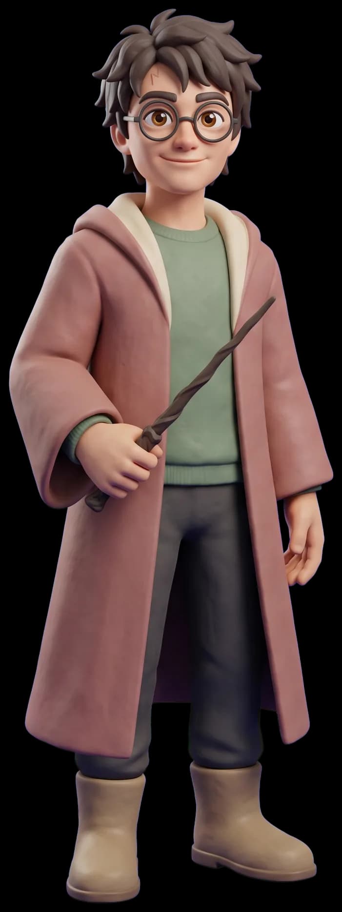 Harry Potter as a clay figurine