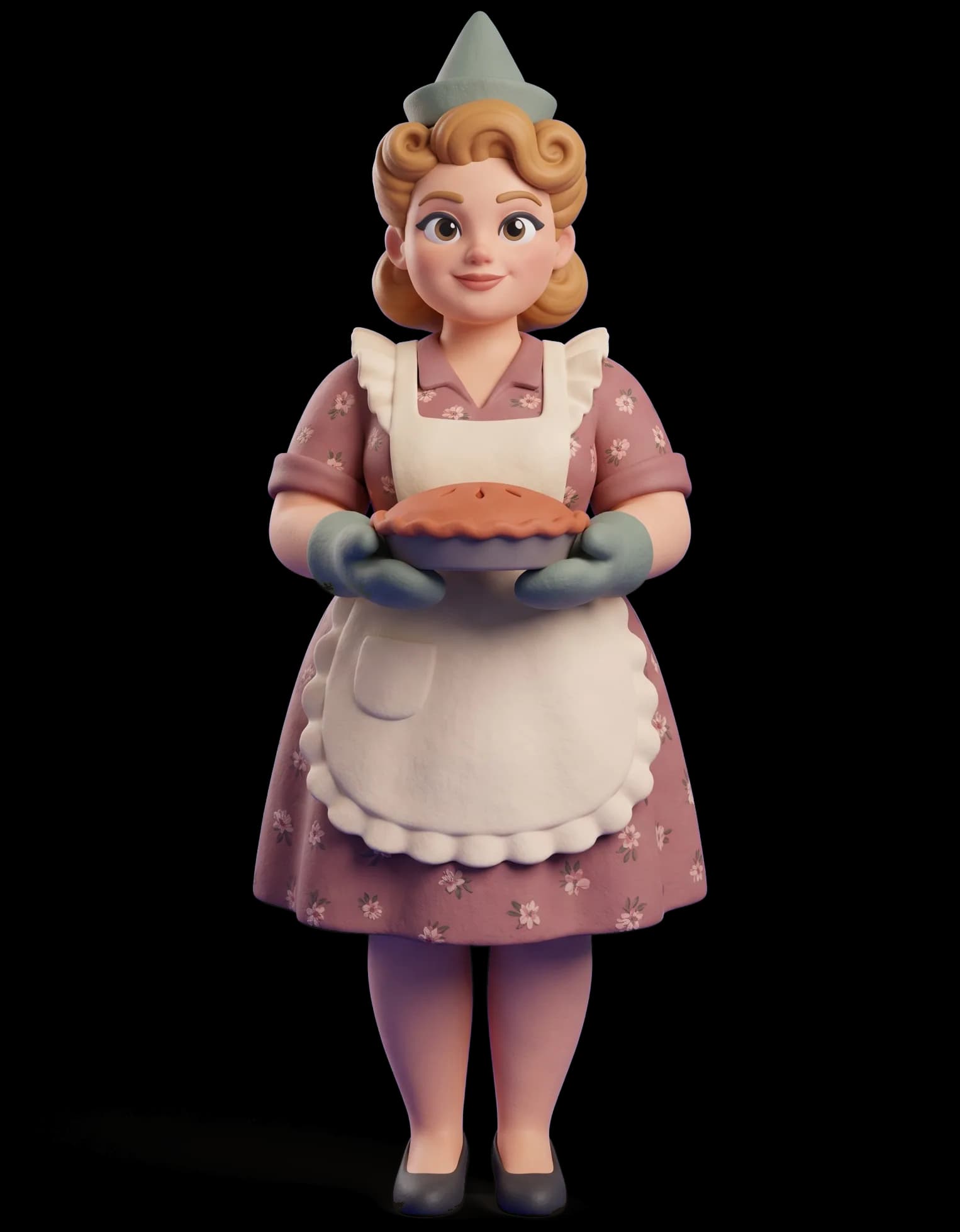 Hilda Spellman as a clay figurine