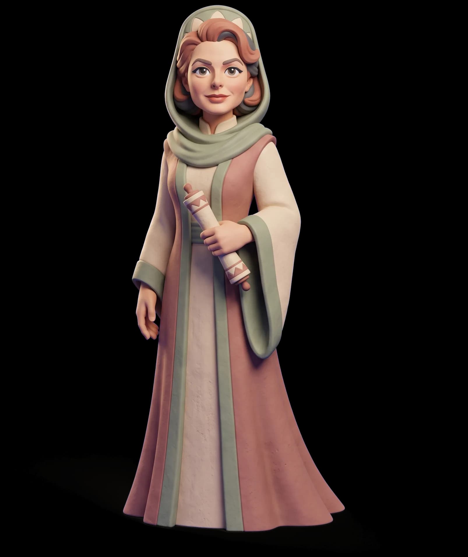 Ingrid Bergman as a clay figurine