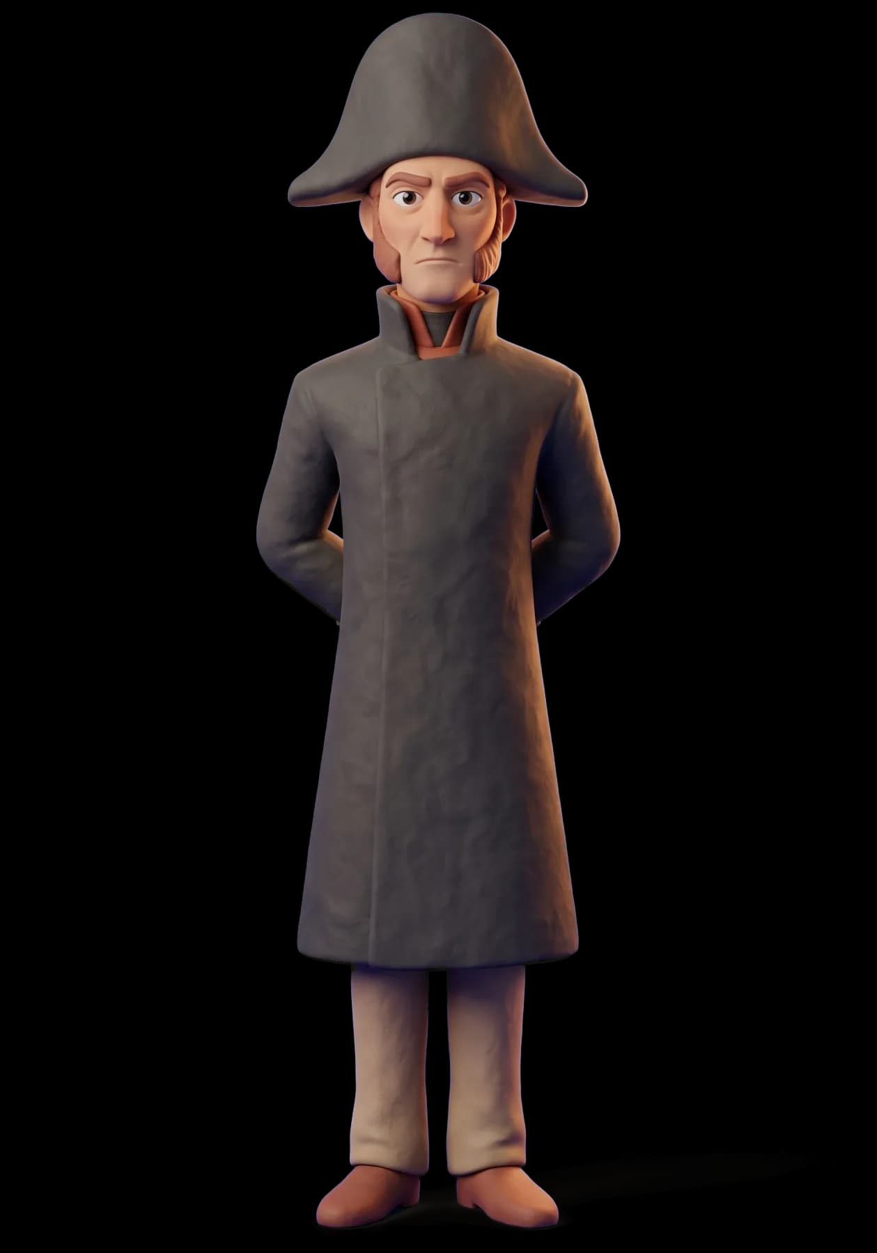 Inspector Javert as a clay figurine