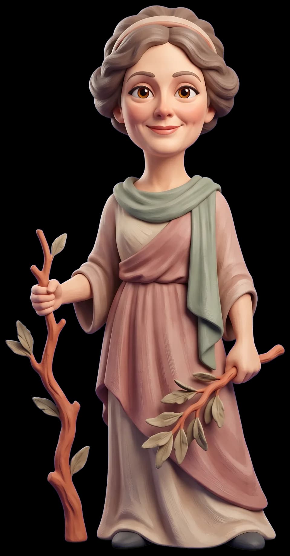 Isadora Duncan as a clay figurine