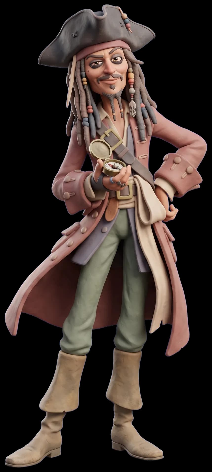 Jack Sparrow as a clay figurine