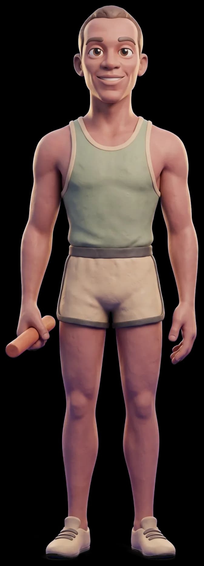 Jesse Owens as a clay figurine