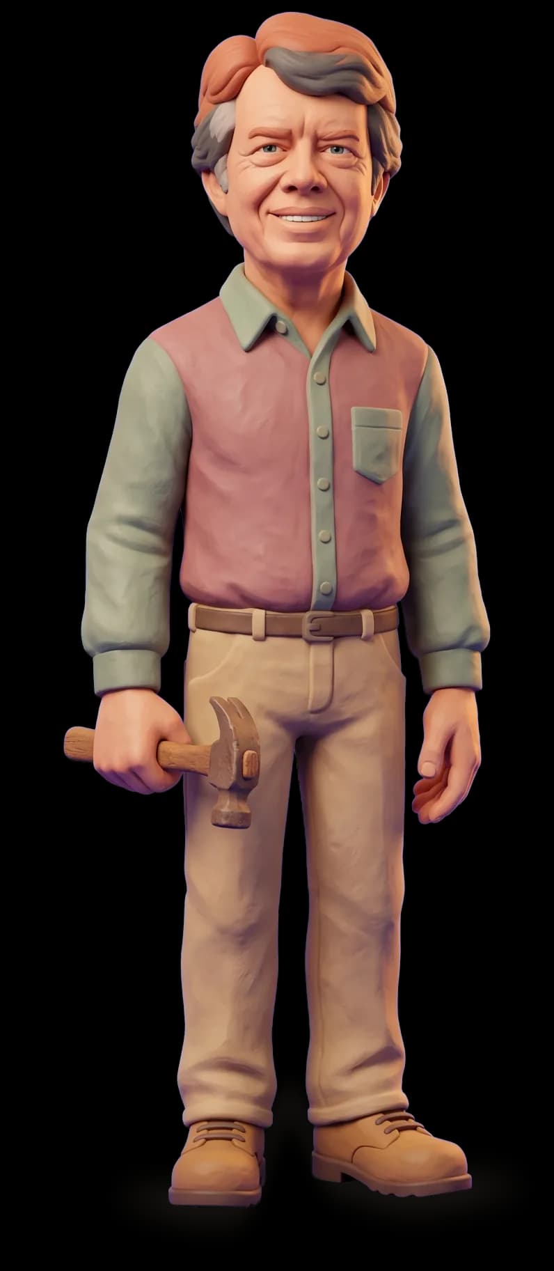 Jimmy Carter as a clay figurine