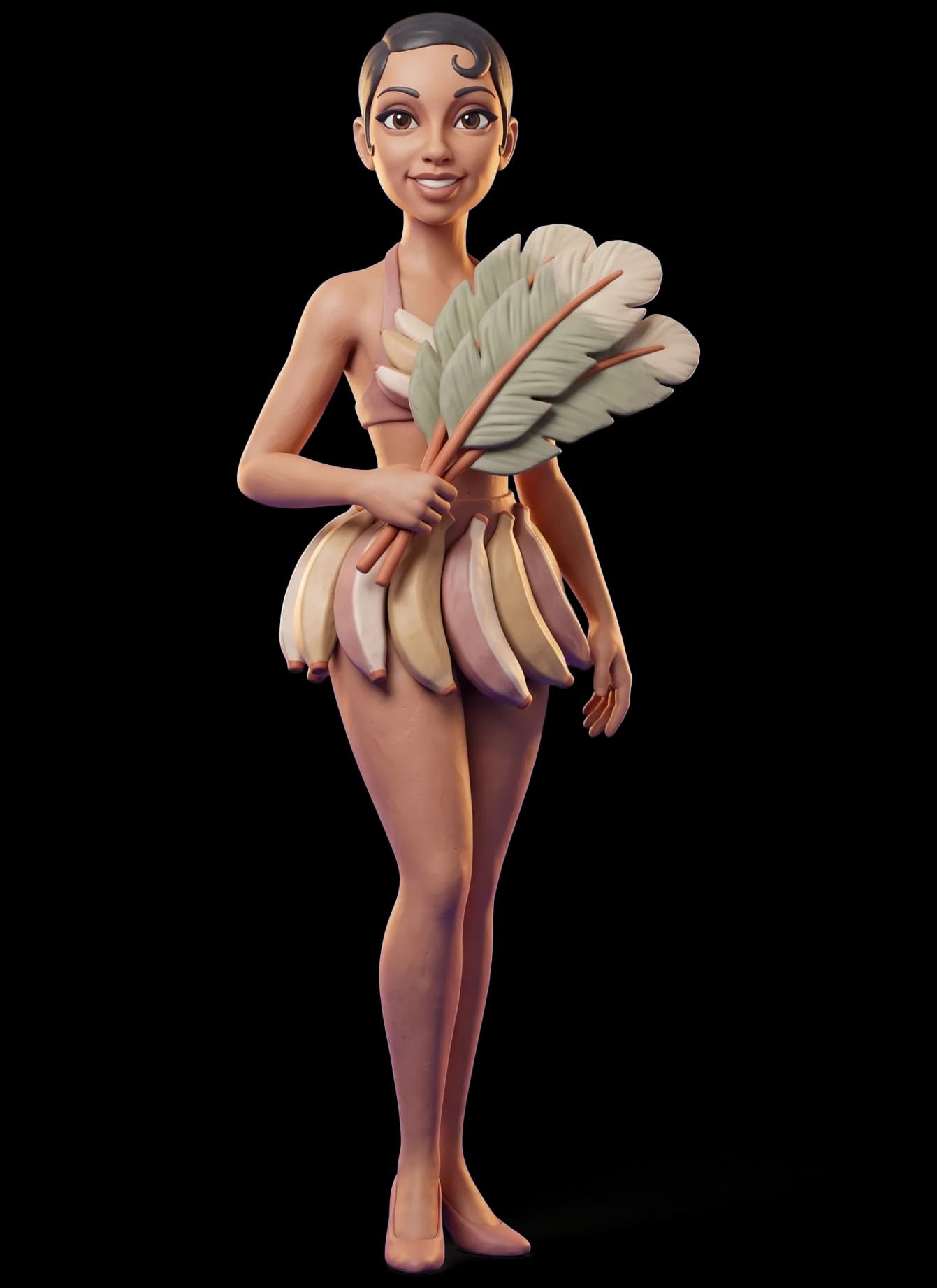 Josephine Baker as a clay figurine