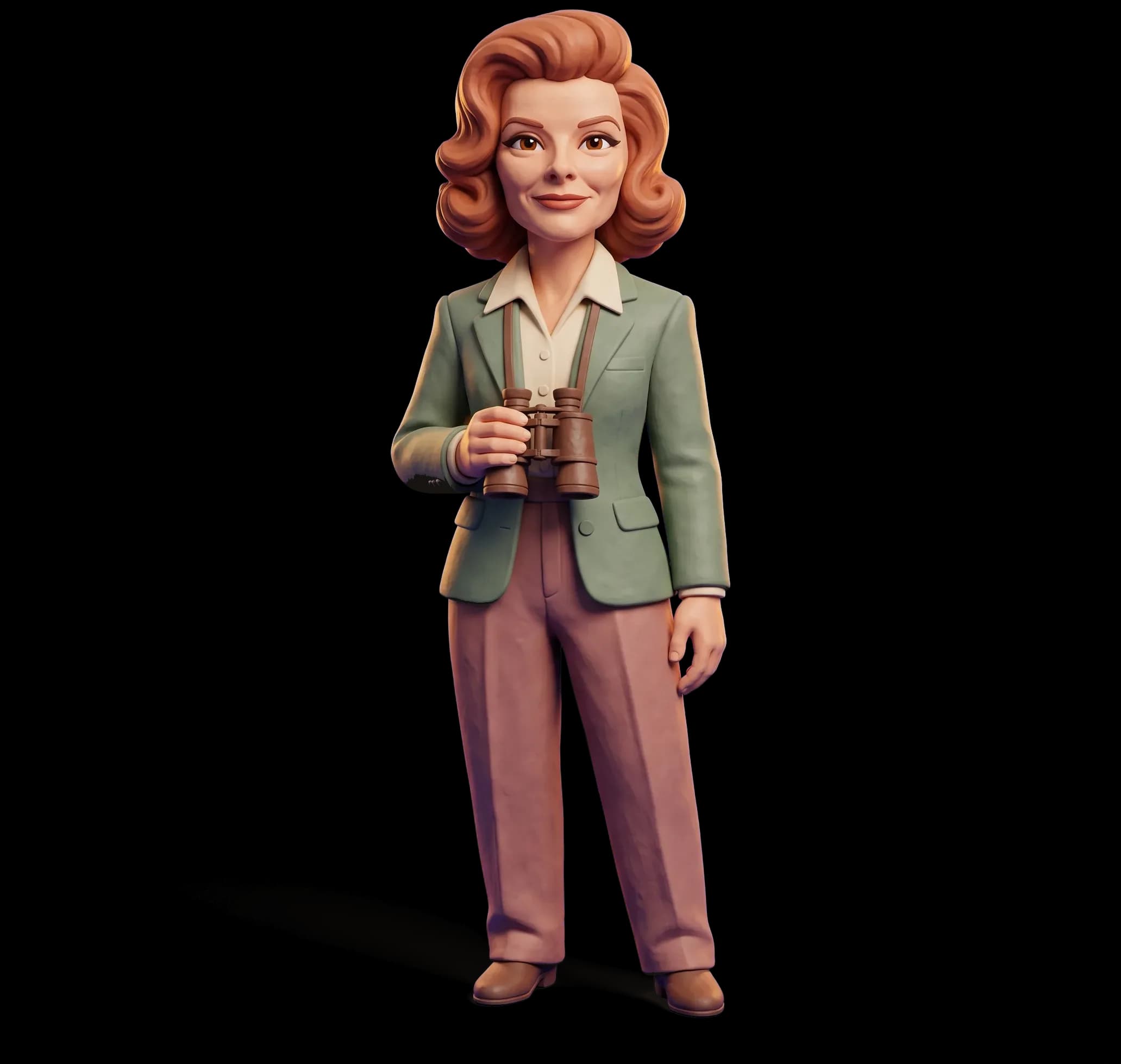 Katharine Hepburn as a clay figurine