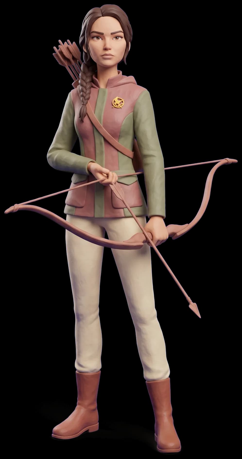 Katniss Everdeen as a clay figurine