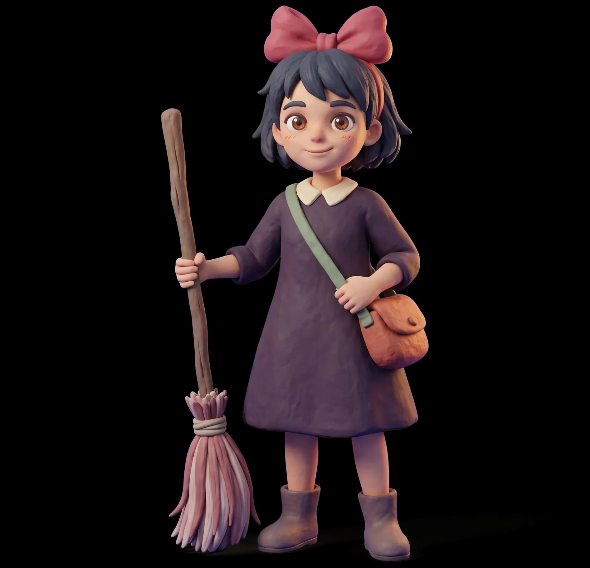 Kiki as a clay figurine