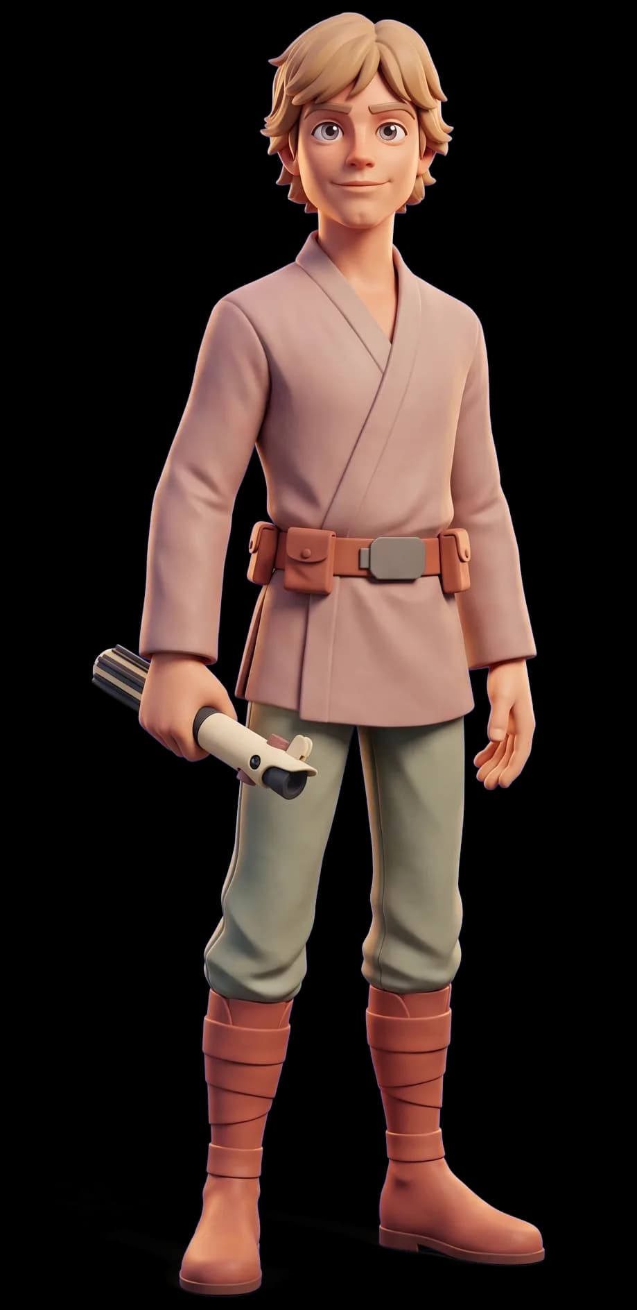 Luke Skywalker as a clay figurine