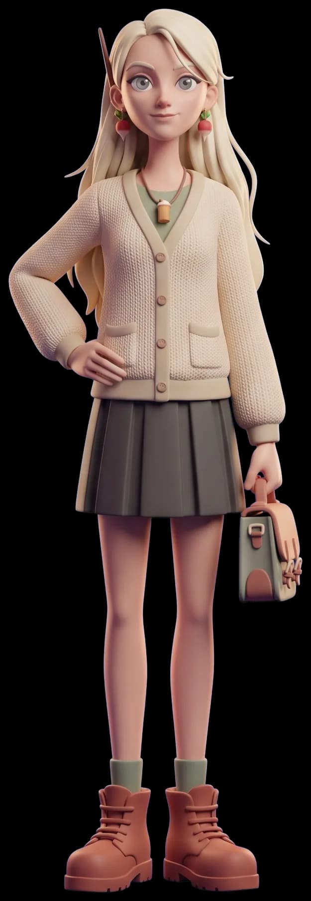 Luna Lovegood as a clay figurine