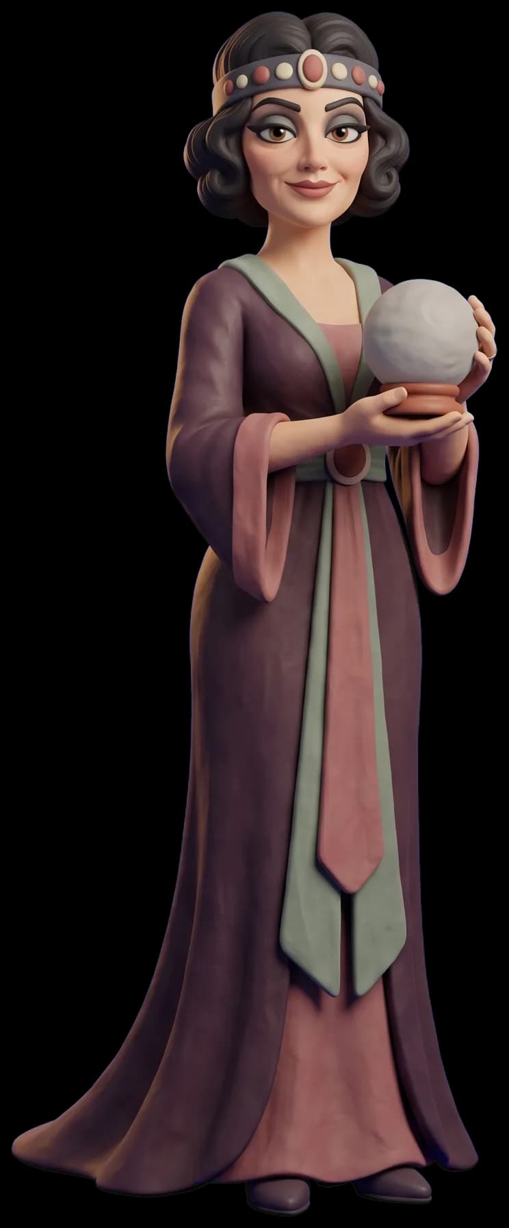 Madame Leota as a clay figurine
