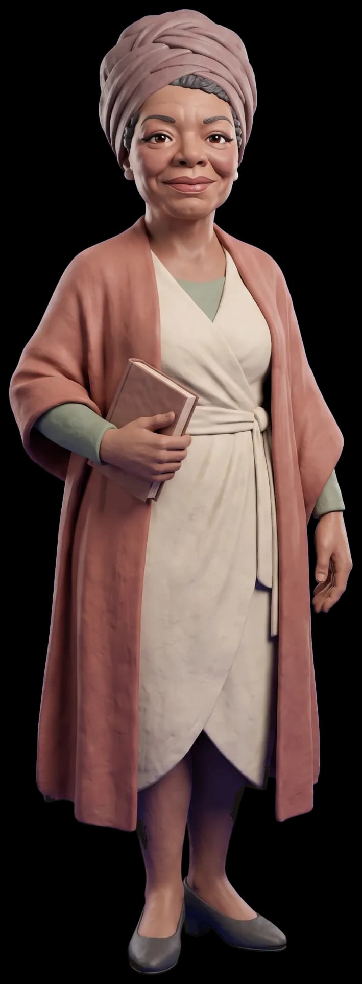 Maya Angelou as a clay figurine