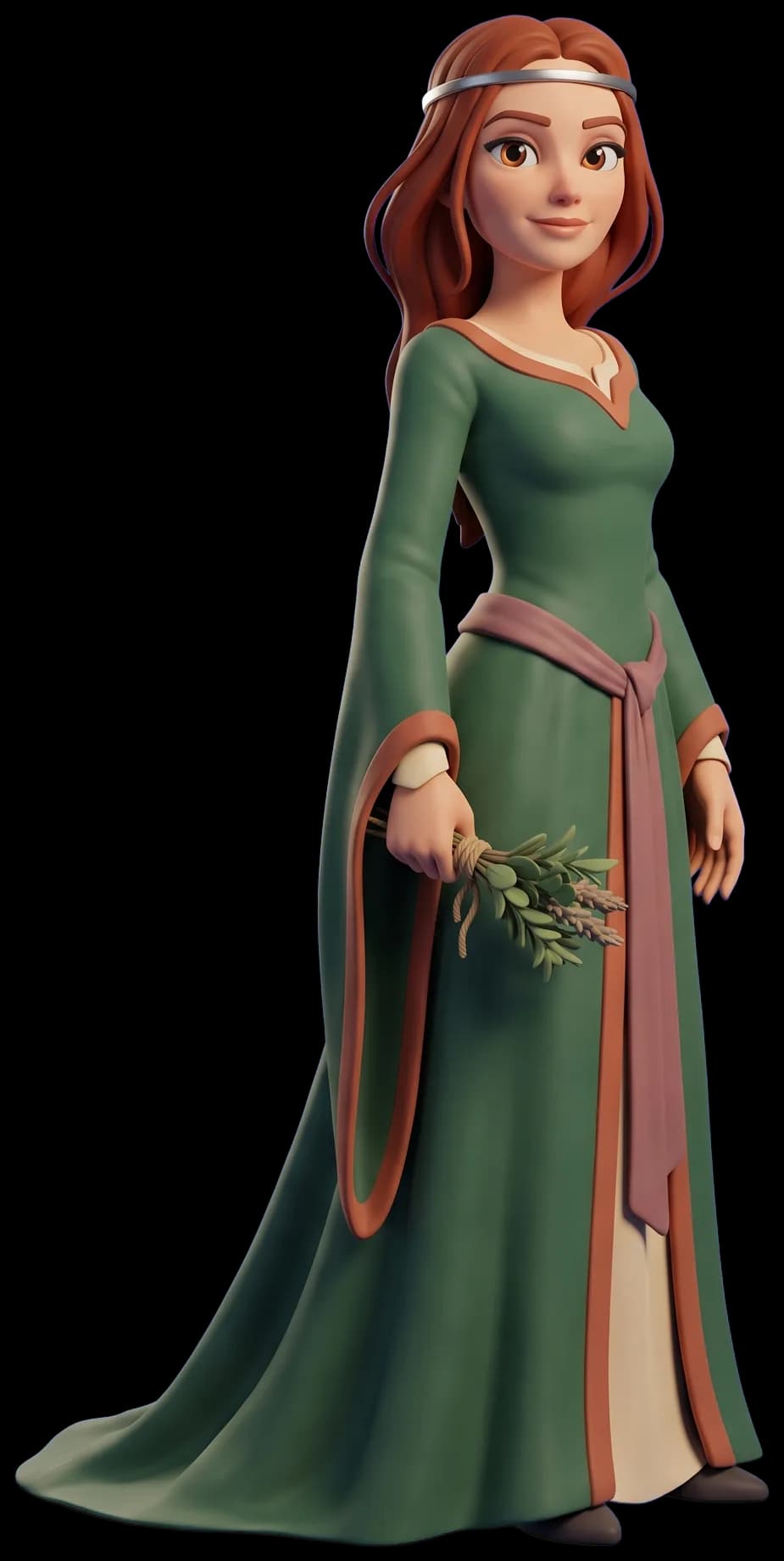 Morgan le Fay as a clay figurine