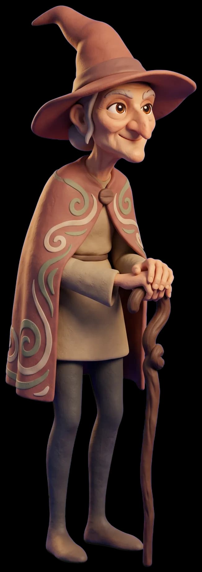 Mother Shipton as a clay figurine
