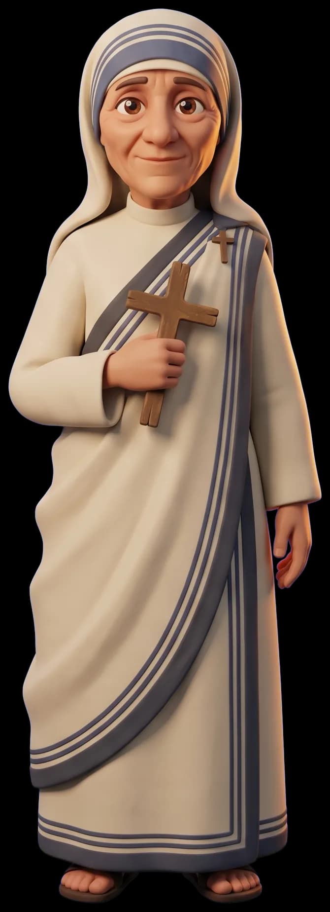 Mother Teresa as a clay figurine
