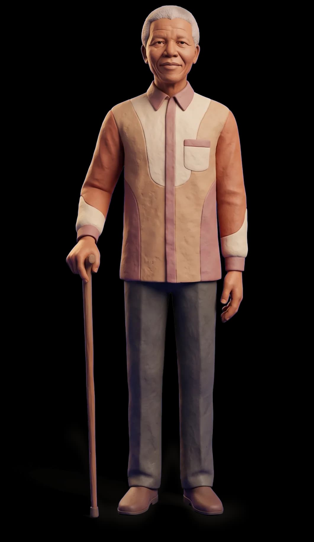 Nelson Mandela as a clay figurine