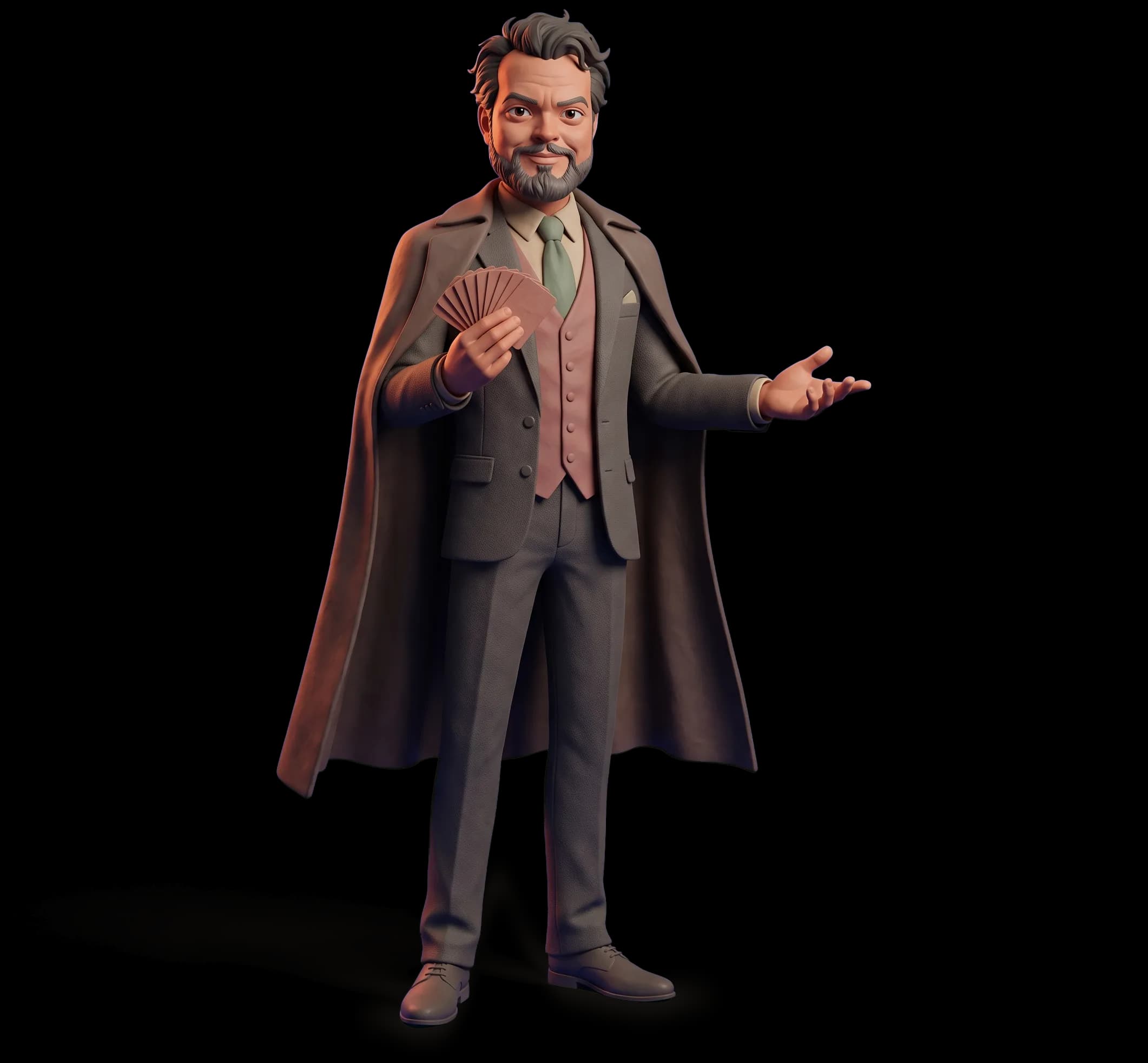 Orson Welles as a clay figurine