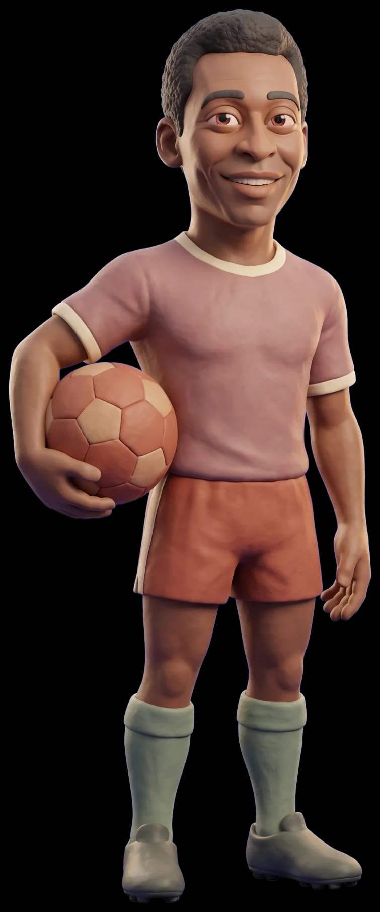 Pelé as a clay figurine