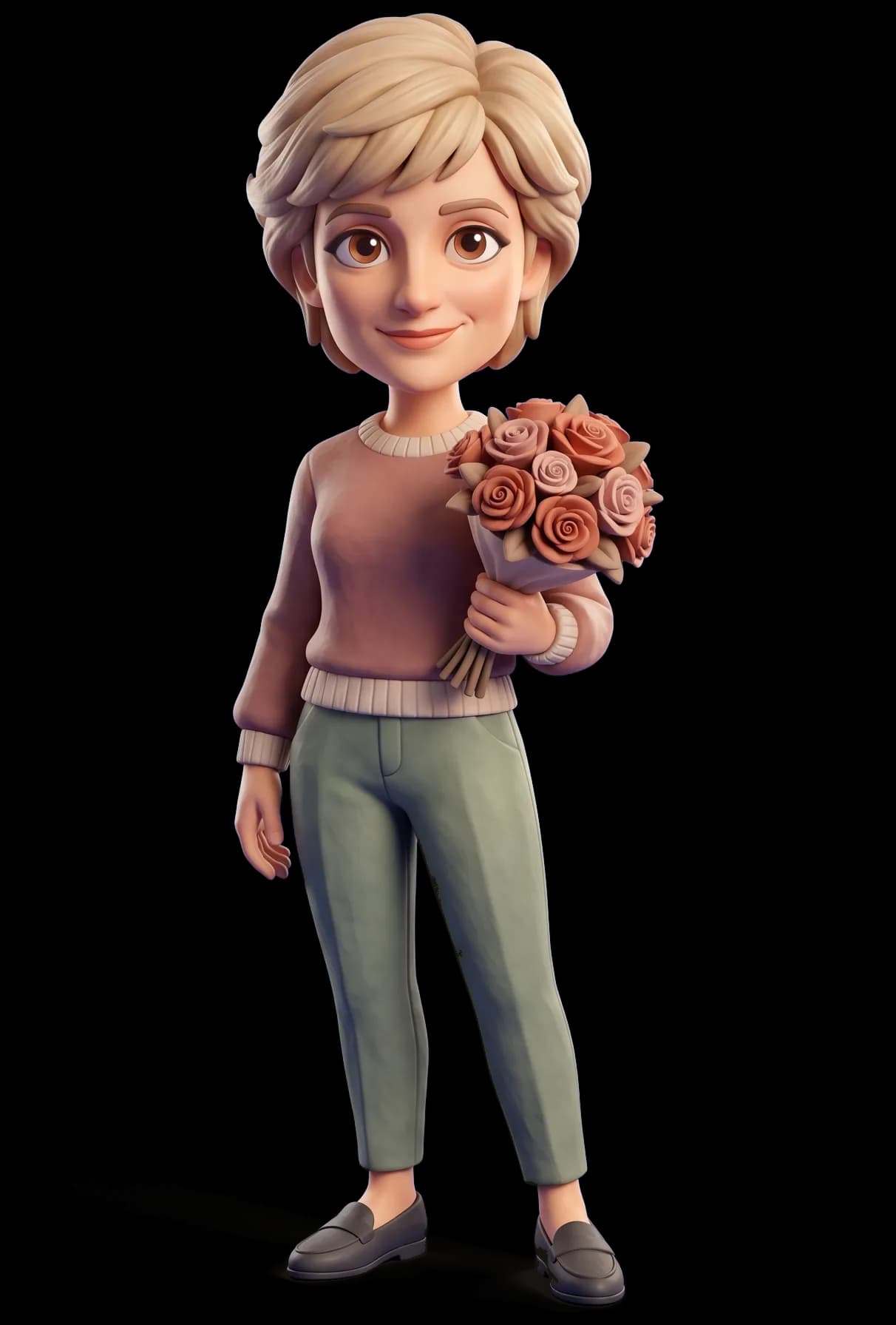Princess Diana as a clay figurine