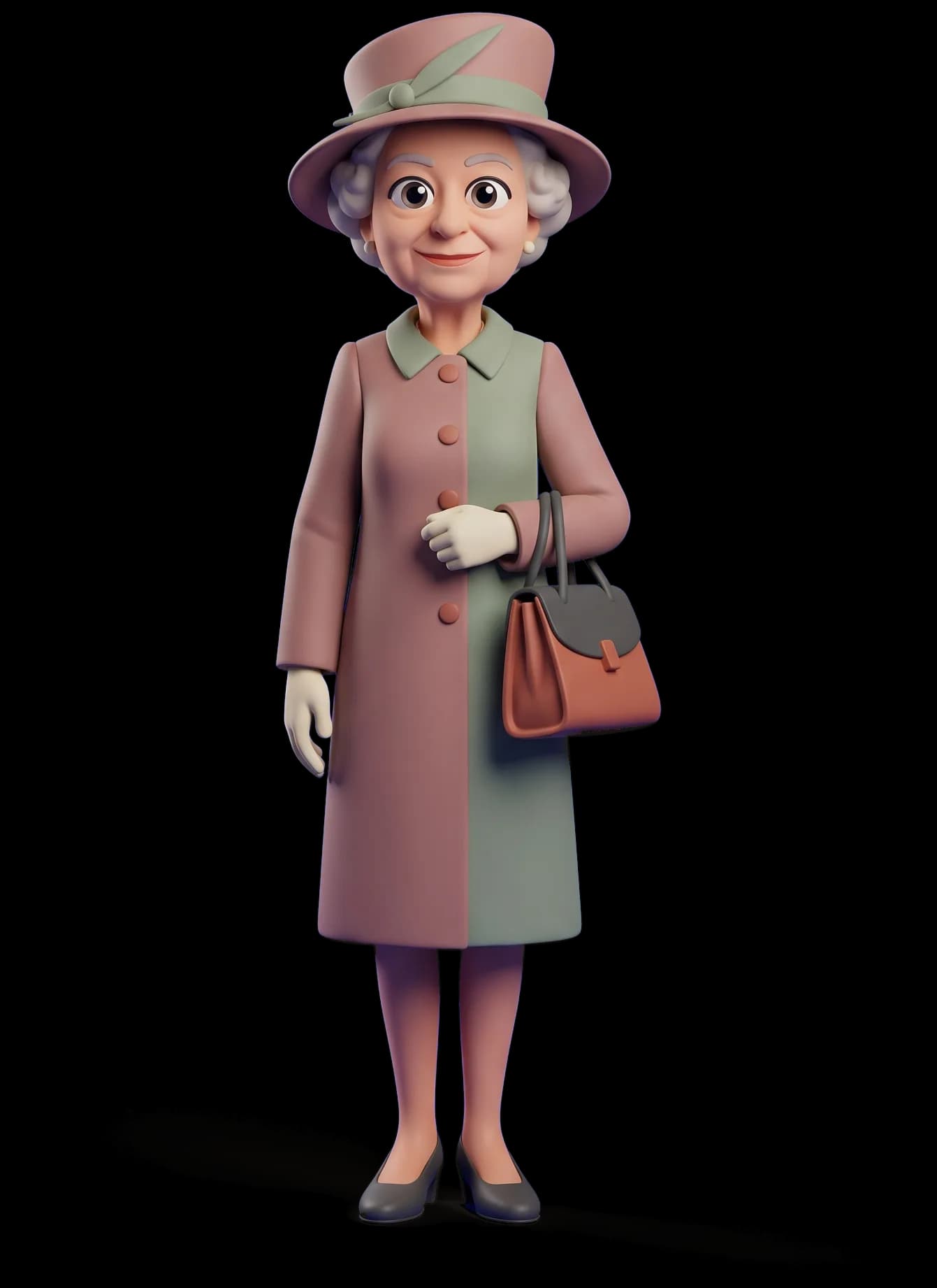 Queen Elizabeth II as a clay figurine