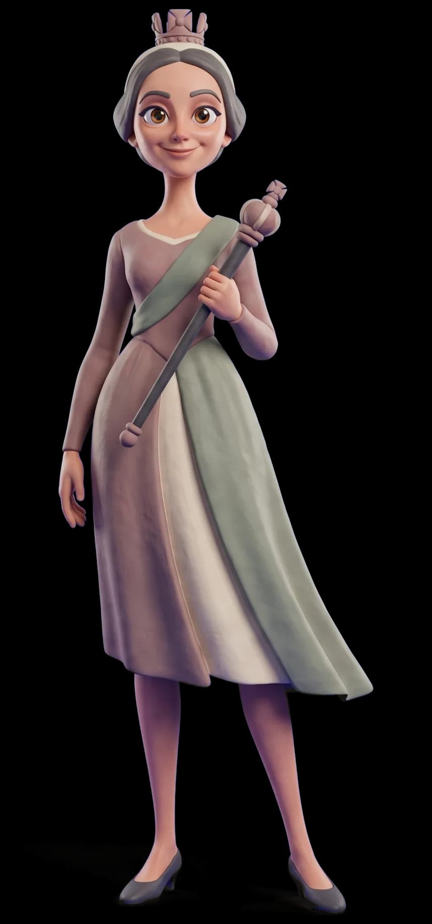 Queen Victoria as a clay figurine