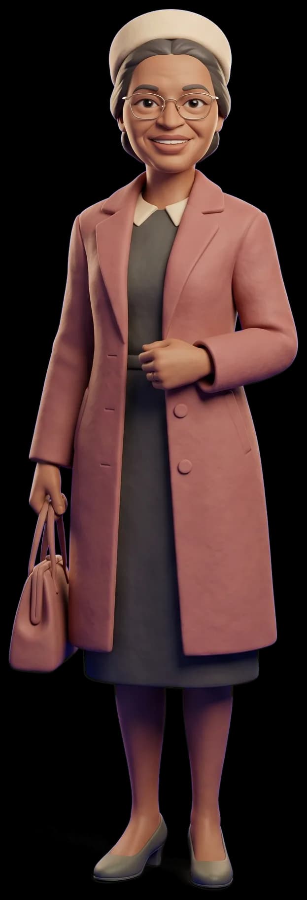 Rosa Parks as a clay figurine