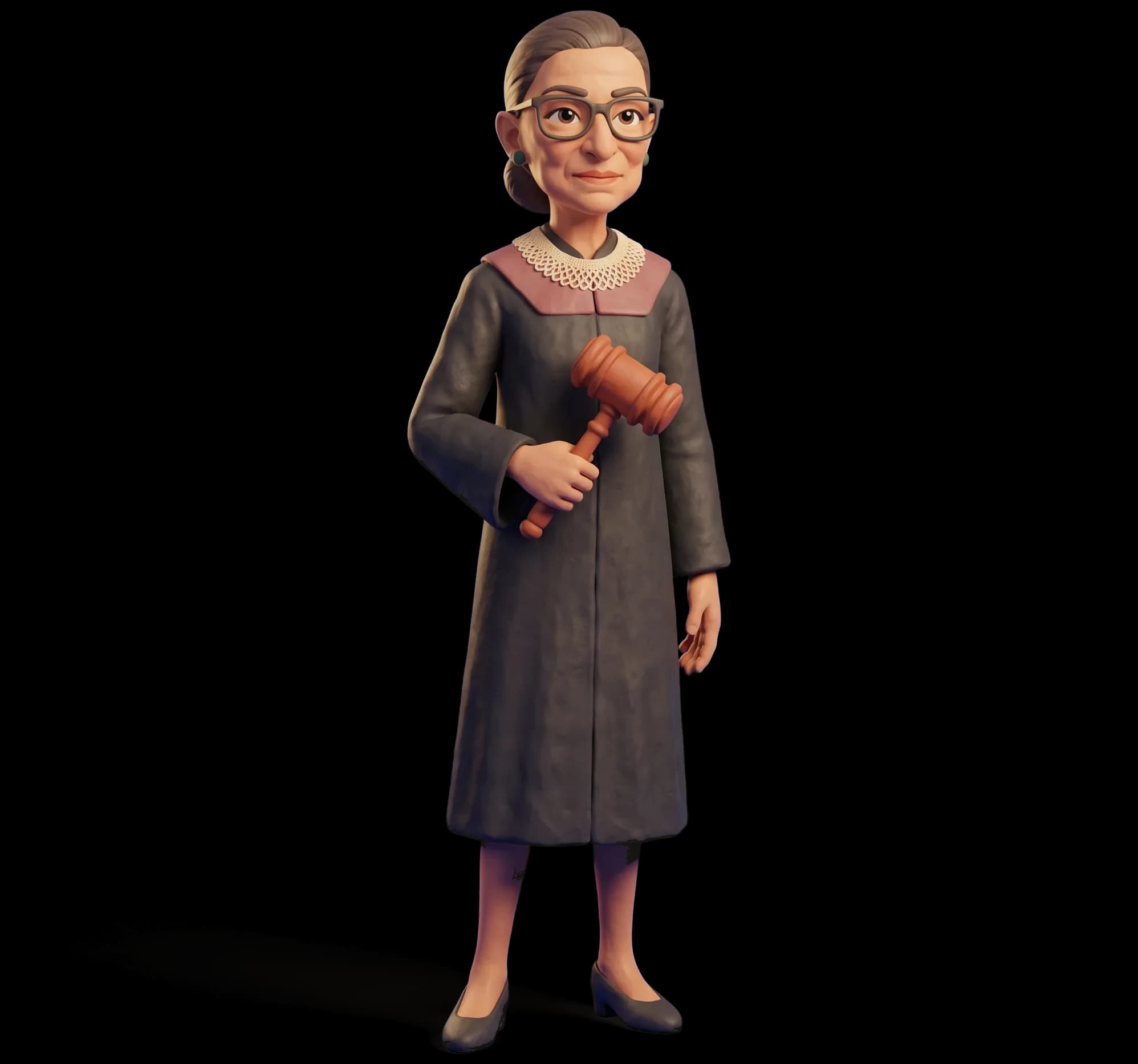 Ruth Bader Ginsburg as a clay figurine