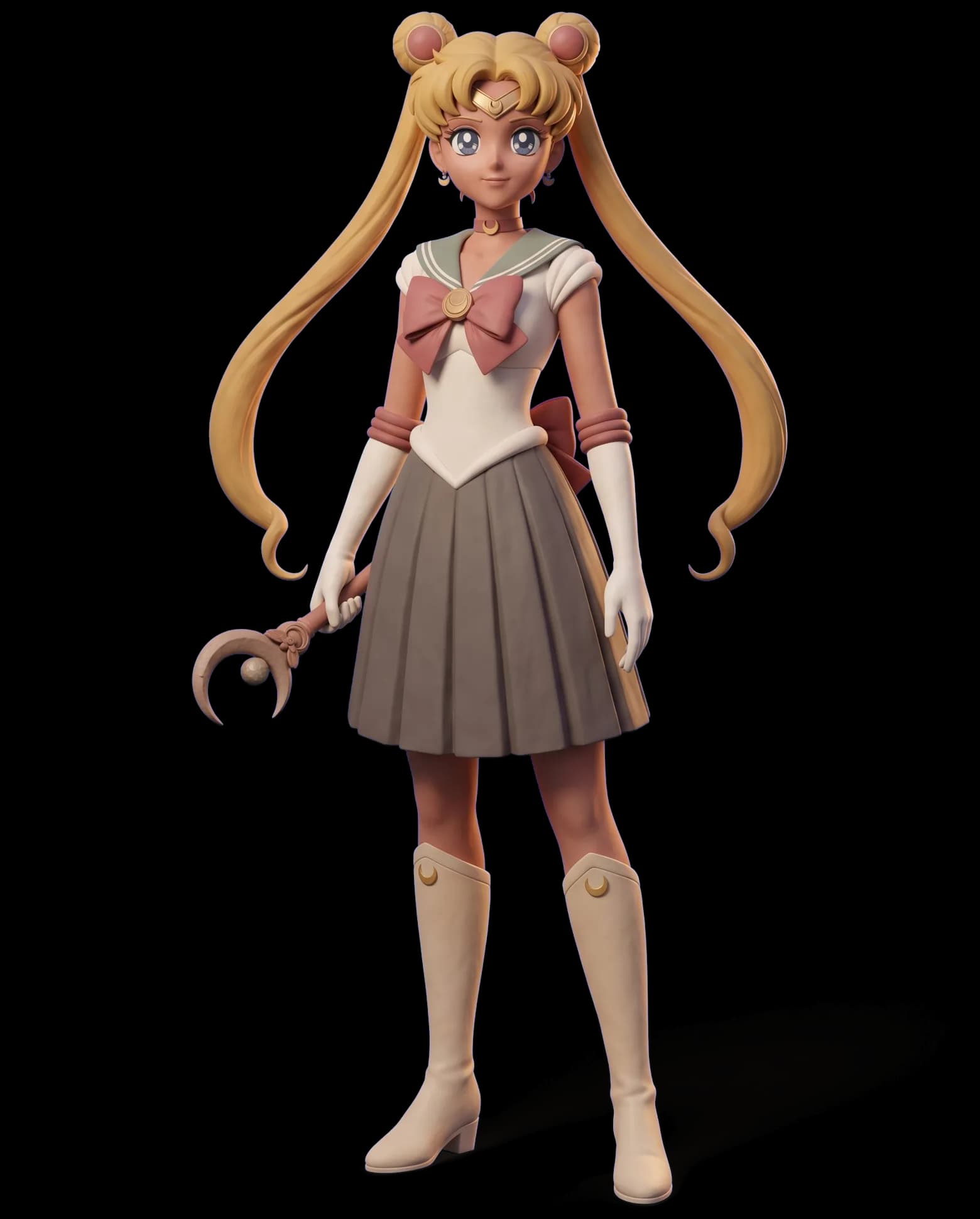 Sailor Moon as a clay figurine