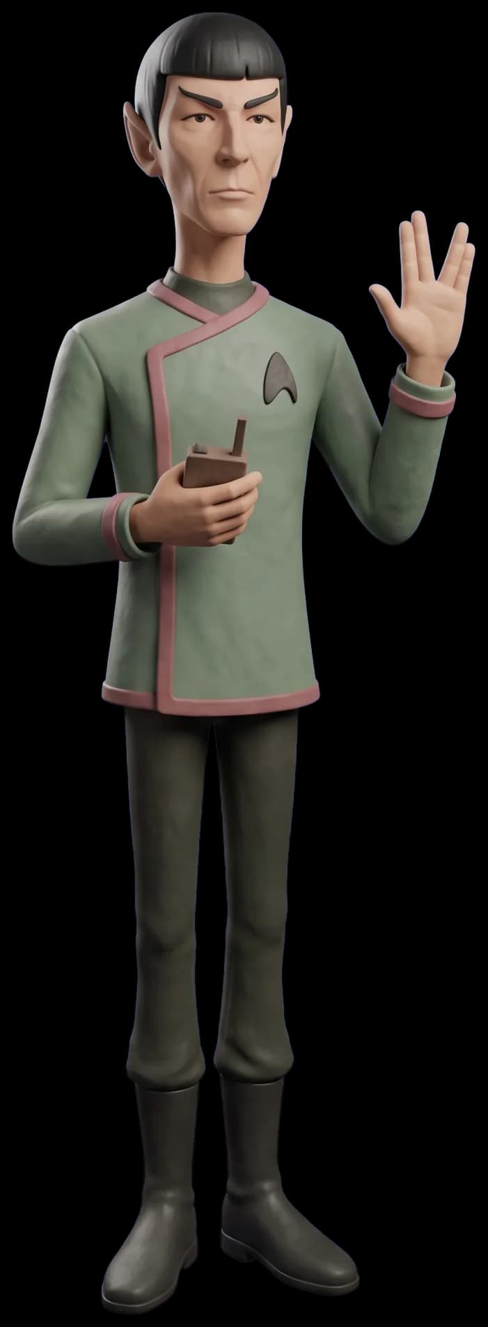 Spock as a clay figurine