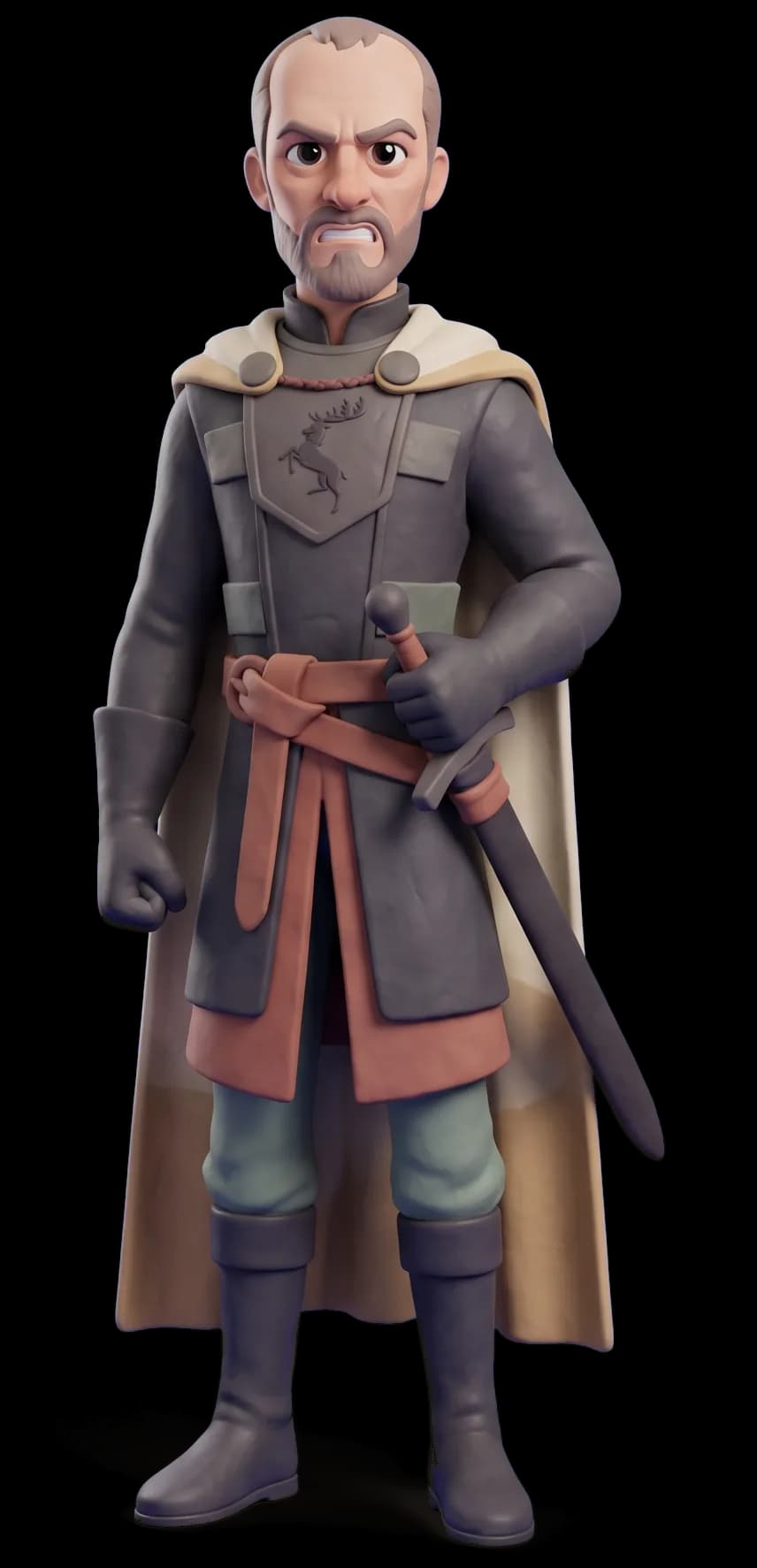 Stannis Baratheon as a clay figurine