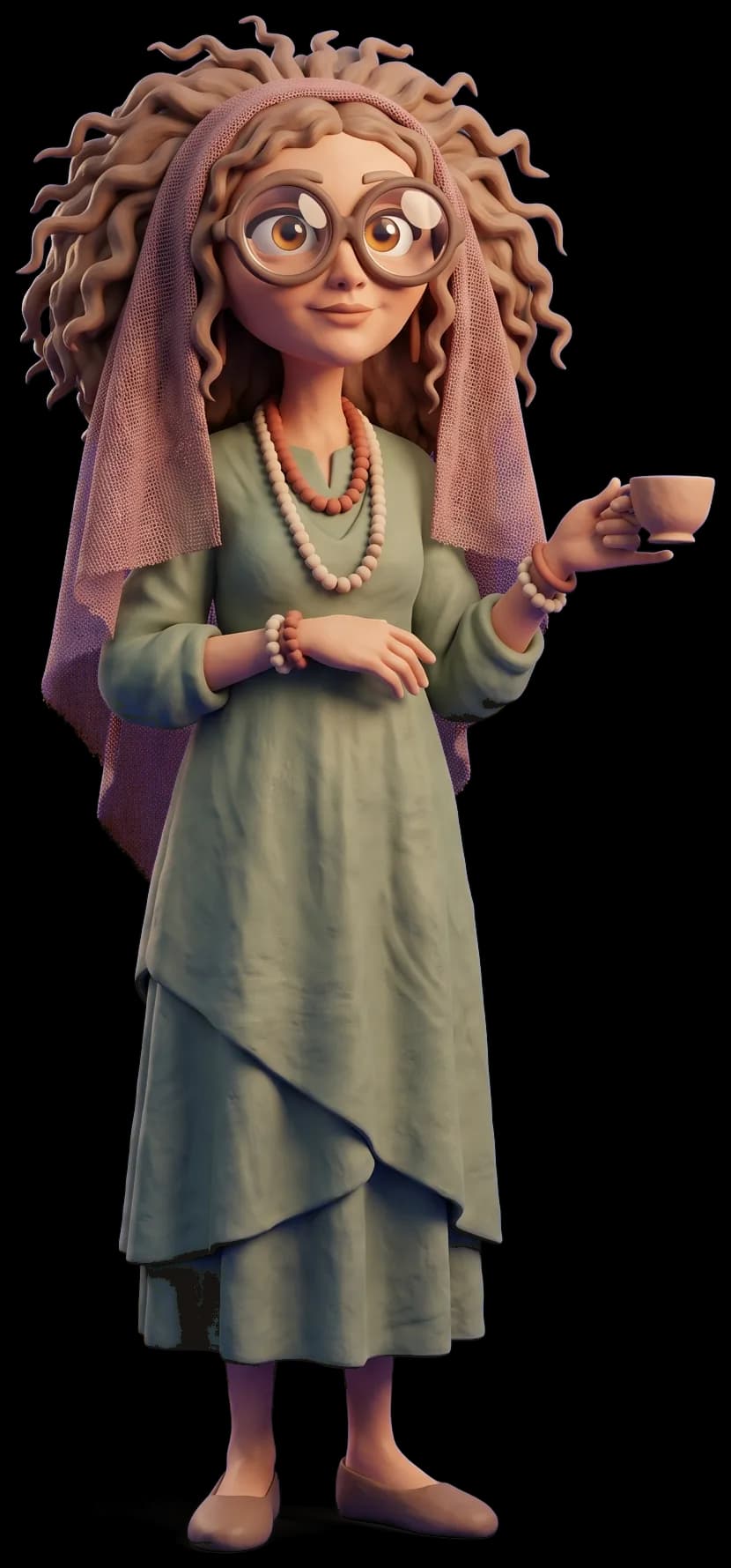 Sybill Trelawney as a clay figurine