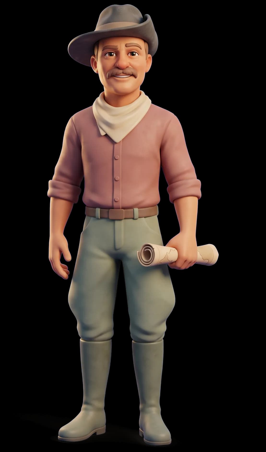 Theodore Roosevelt as a clay figurine