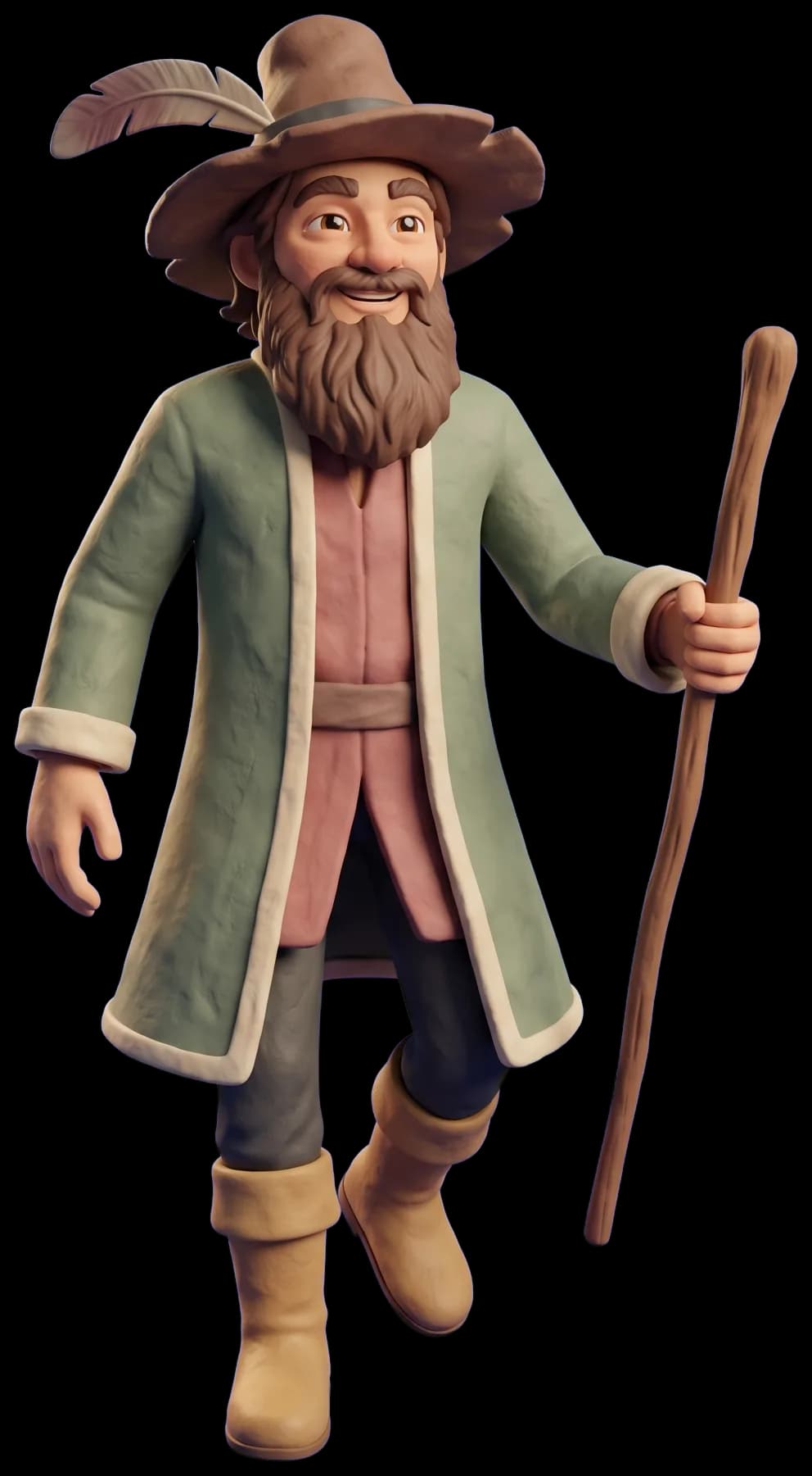 Tom Bombadil as a clay figurine