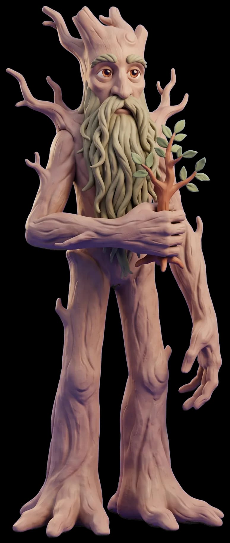 Treebeard as a clay figurine