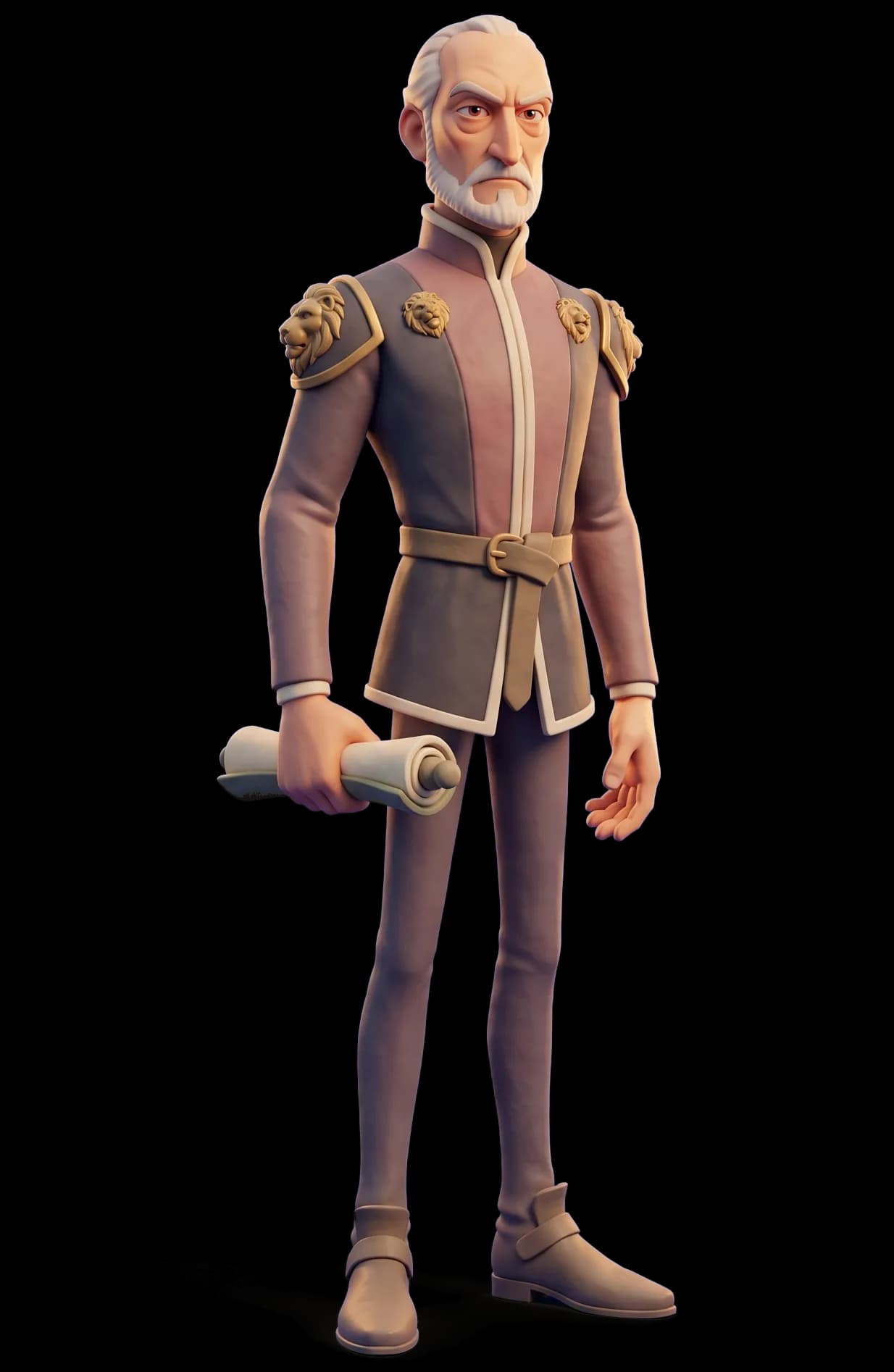 Tywin Lannister as a clay figurine