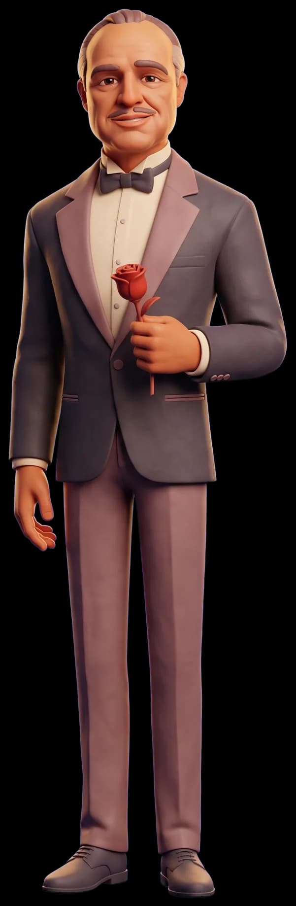 Vito Corleone as a clay figurine