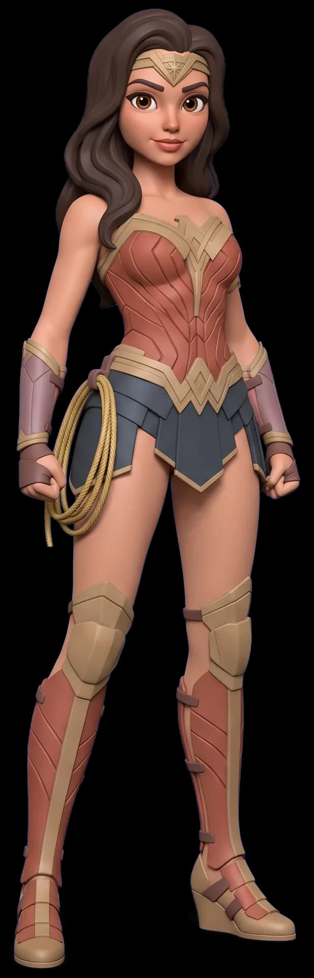 Wonder Woman as a clay figurine