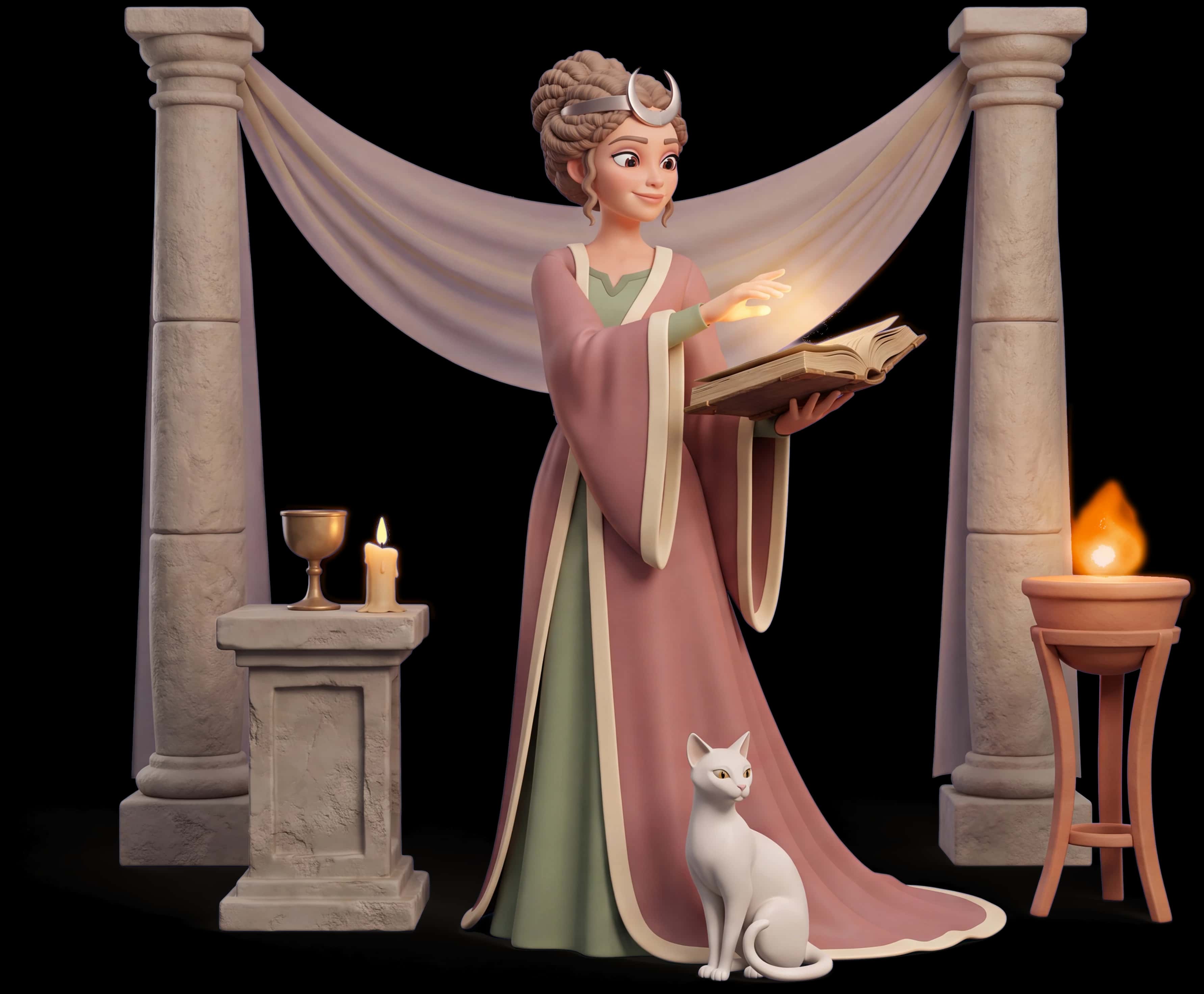 The High Priestess archetype character
