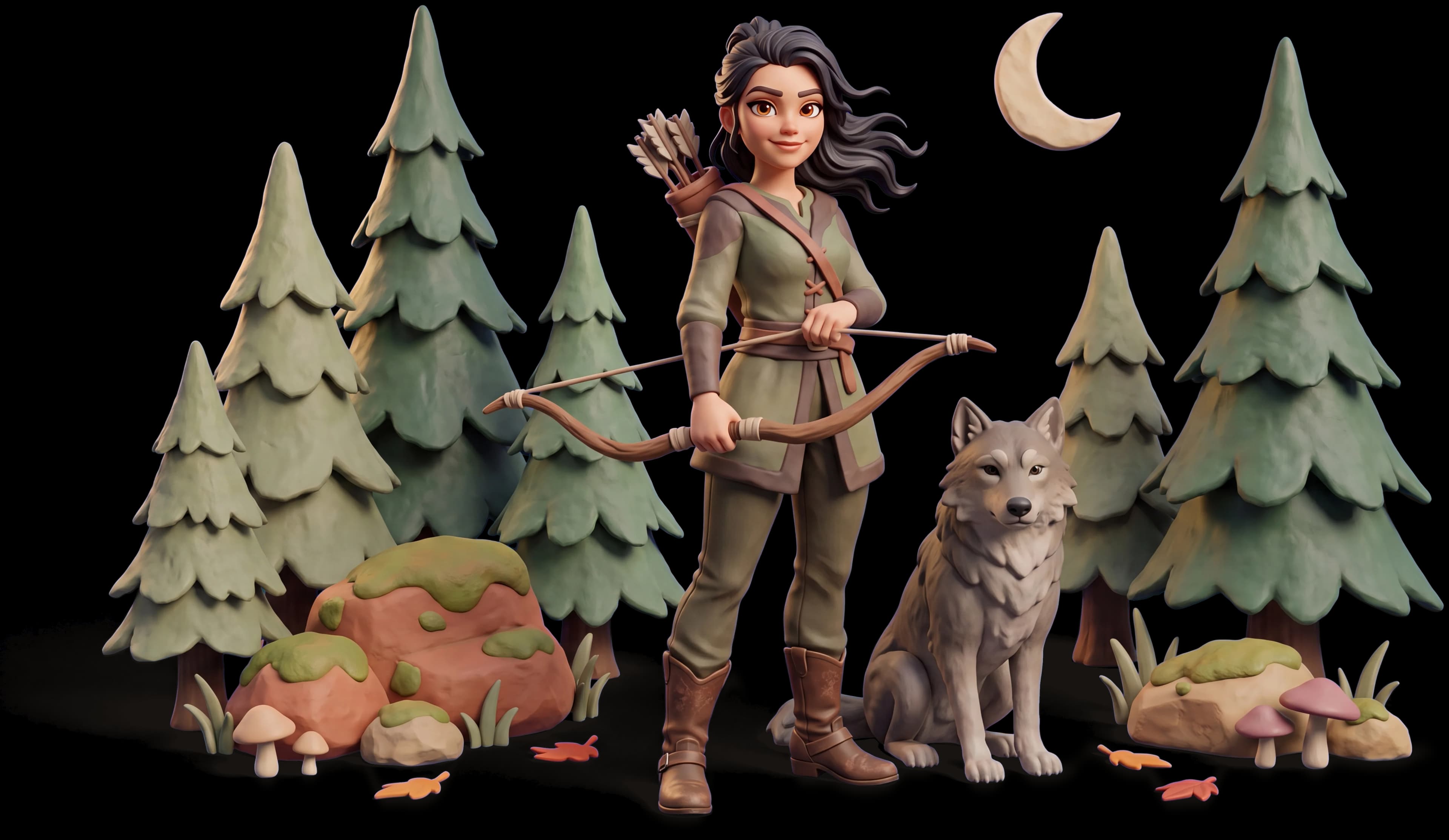The Huntress archetype character